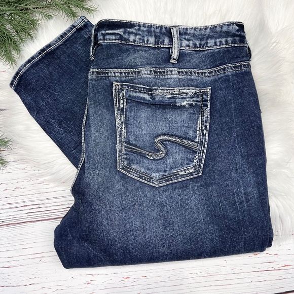 👖|•SILVER JEANS•| Elyse Straight Jeans Size 20 / L 32👖 - Picture 1 of 10